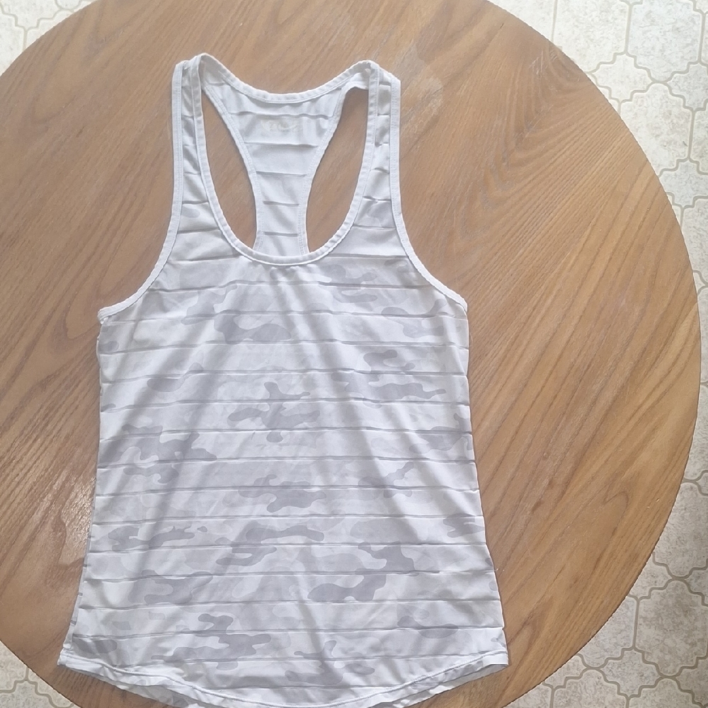 Active USA Gray Racerback Tank Top